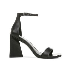 BAR III Womens Black Padded Appel Square Toe Flare Buckle Heeled Sandal 10 M